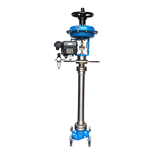 Small pressure drop loss, high flow capacity, precise maintenance, convenient long neck type upper valve cover, PD series pneumatic low-temperature regulating valve from China
