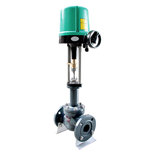 High adjustment accuracy, convenient maintenance, large guiding area, small pressure drop loss, compact structure P series electric single seat regulating valve from China